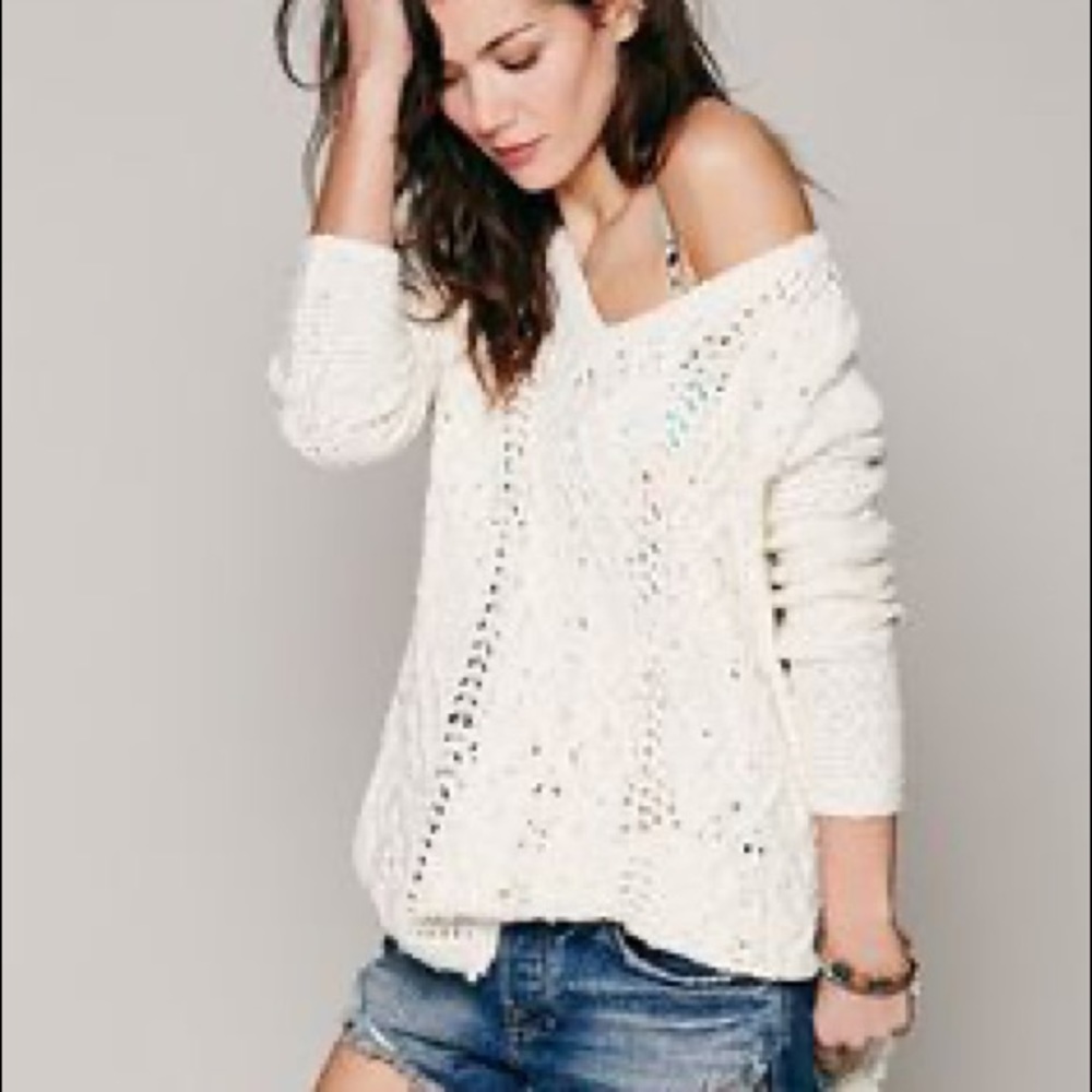 📦 🚚 EVERYTHING MUST GO! Free People Cream Sweater | S - Picture 2 of 6